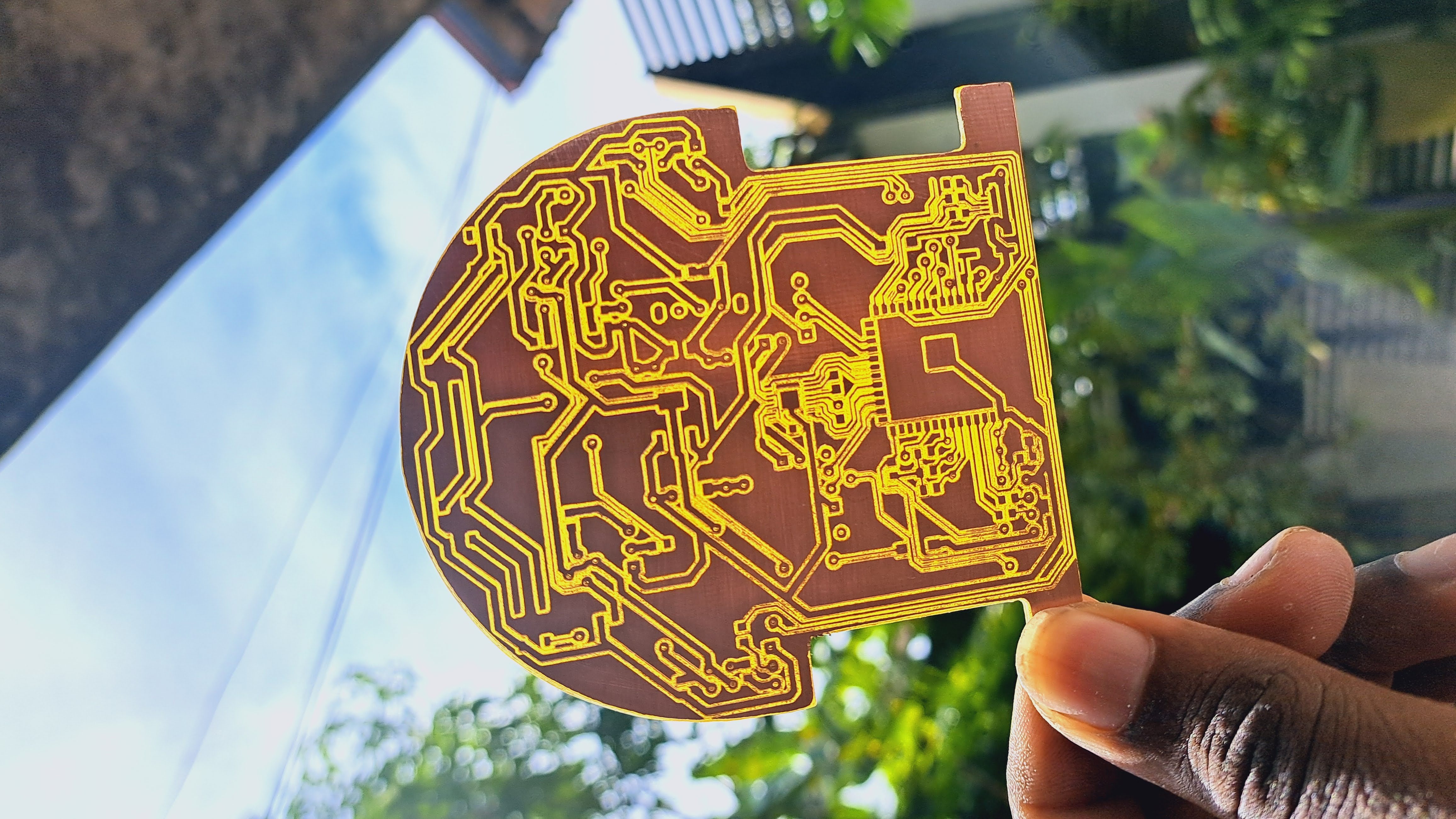 CNC milled PCB traces