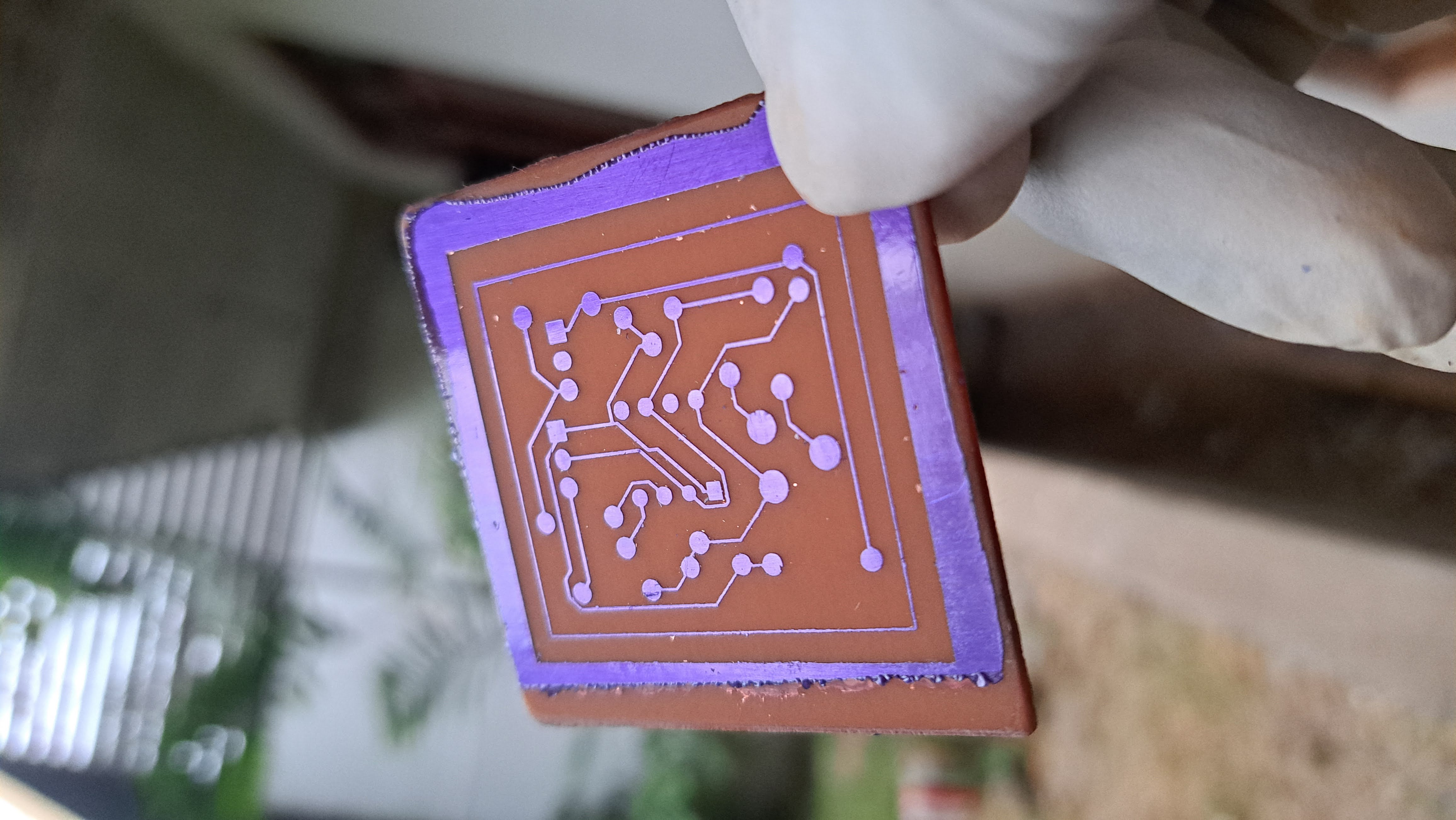 UV photoresist applied