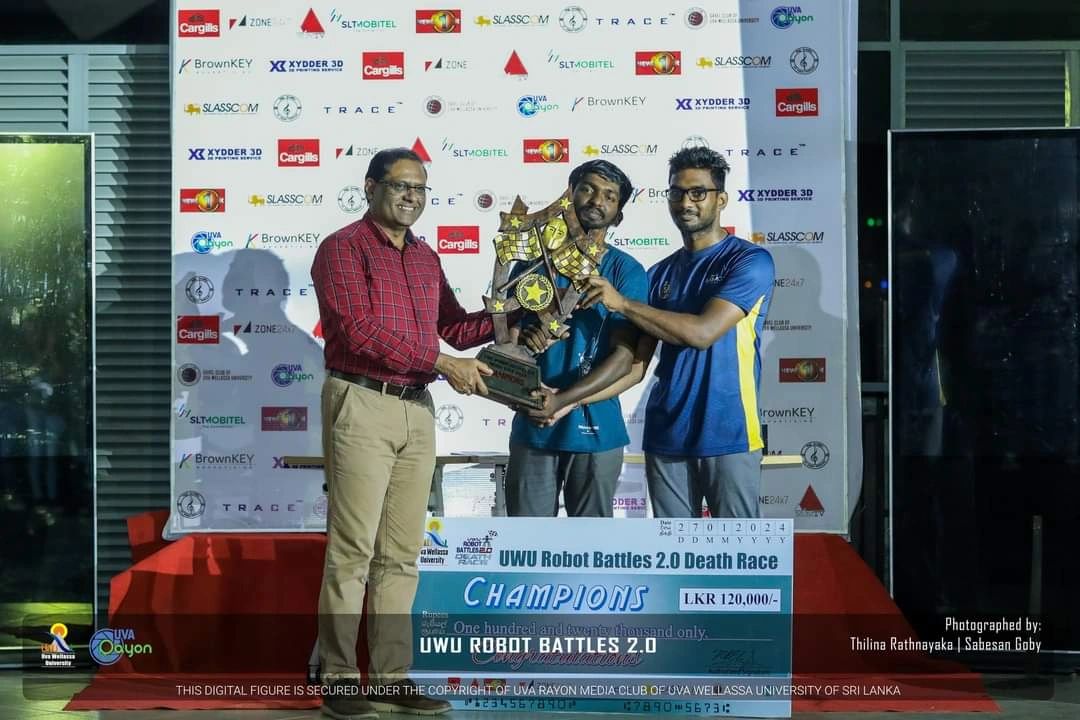 Receiving champion cheque