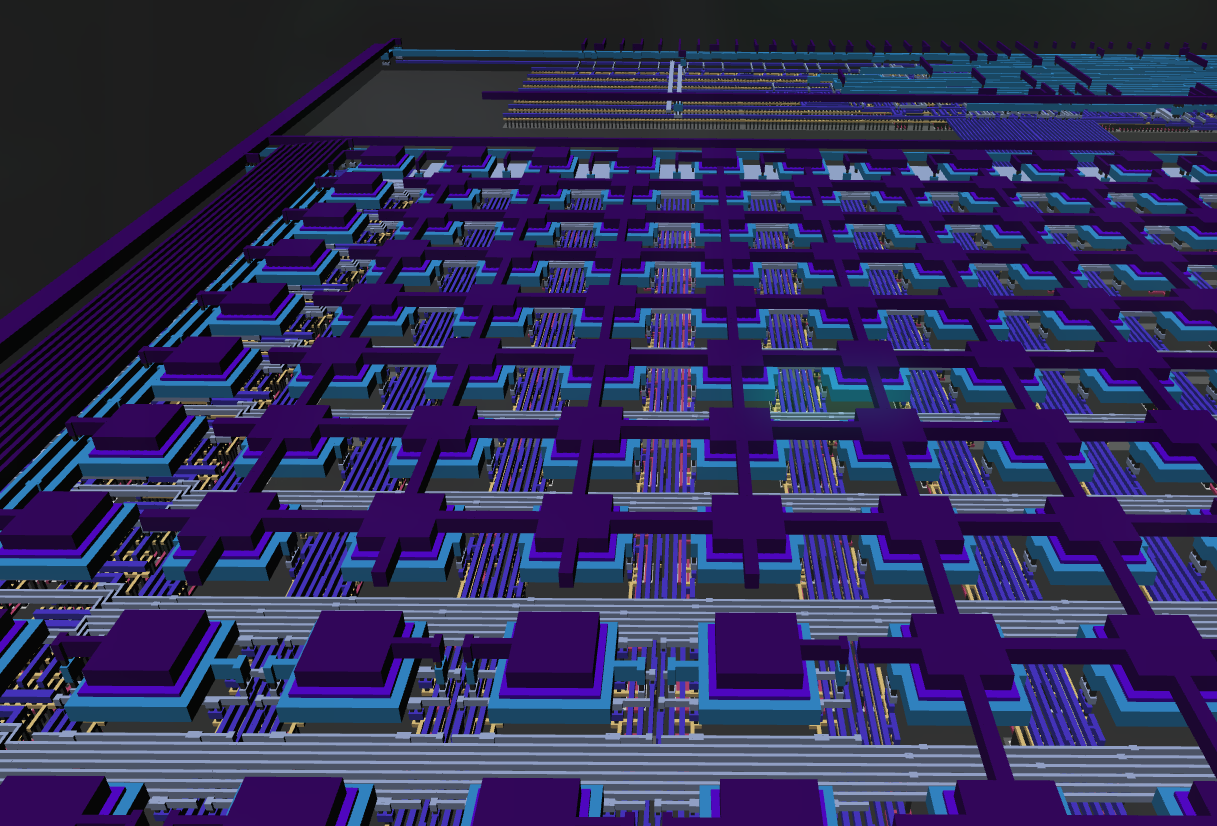 Three-dimensional view of the SAR core layout
