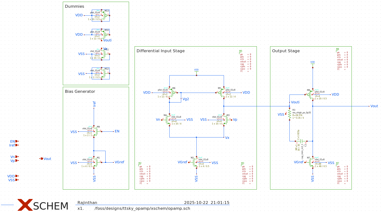 Op-amp schematic