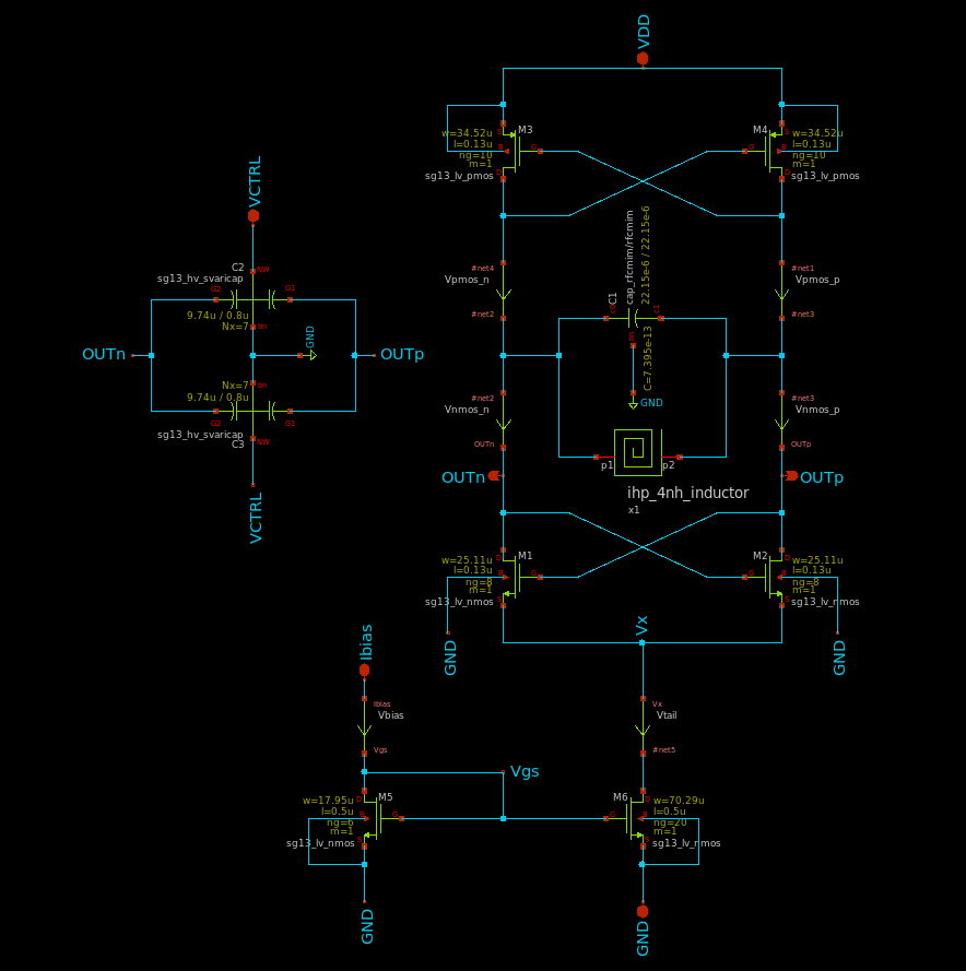 LC-VCO schematic