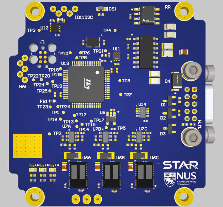 Reaction wheel controller board render