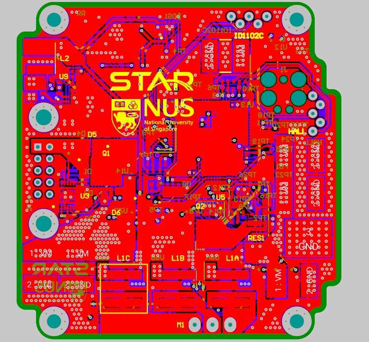 Reaction wheel controller PCB layout