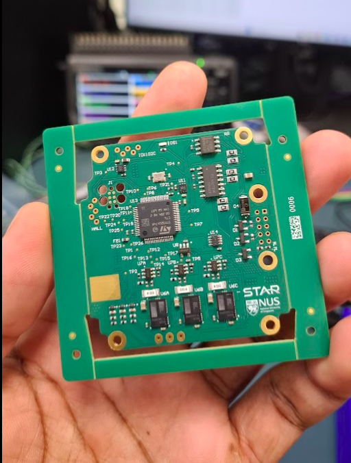 Assembled reaction wheel controller PCB
